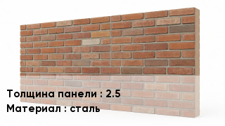 Фасадные панели 2.5 сталь